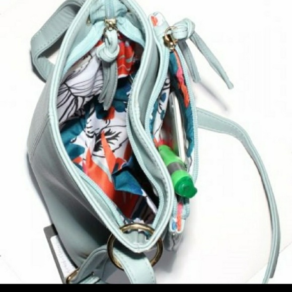 Double Zipper Faux Leather Crossbody Bag - Picture 4 of 4